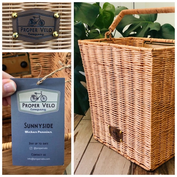 Wicker Bicycle Rear Basket, Proper Velo Quick Release Bike Pannier (Seconds) - Picture 3 of 16